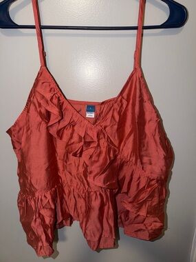 Old Navy Coral Ruffle Spaghetti Strap Camisole